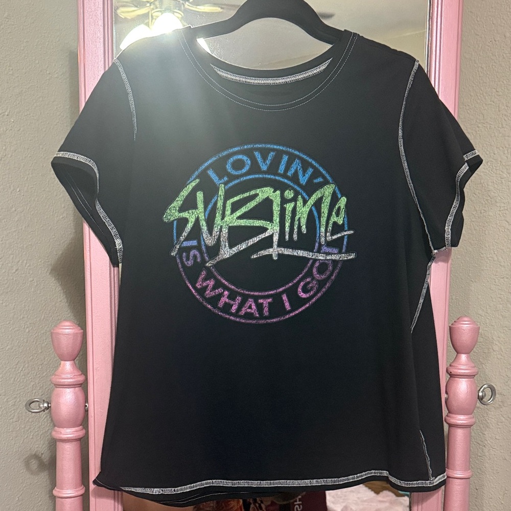 Torrid for SUBLIME Black Tee with Colorful “What I Got” Logo